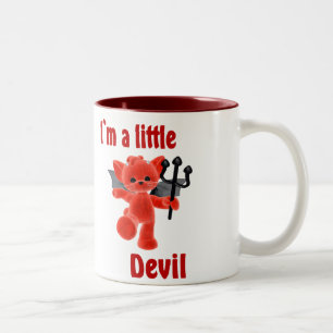 Caneca De Café Em Dois Tons Mim ` m um diabo pequeno