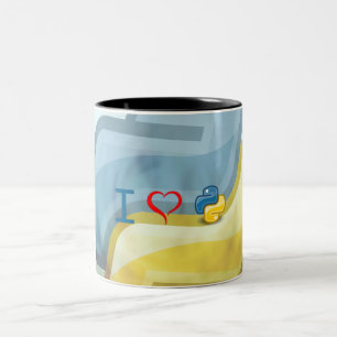 Caneca De Café Em Dois Tons Mim pitão do coração