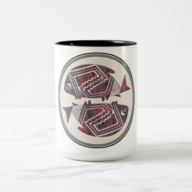 Caneca De Café Em Dois Tons Mimbres Pottery Design (Centro)
