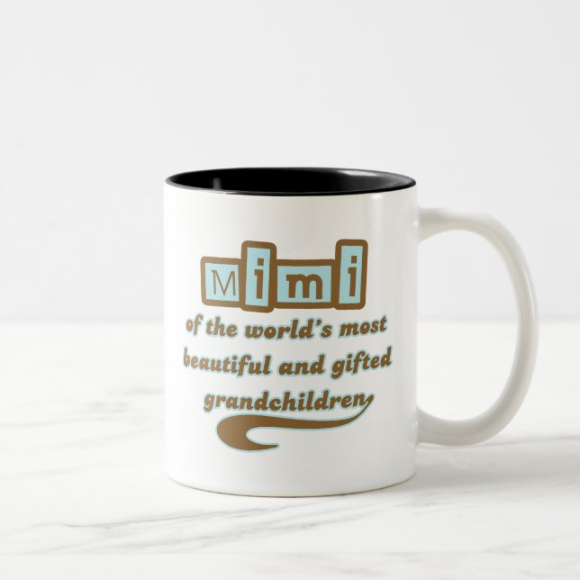 Caneca De Café Em Dois Tons Mimi de netos dotado (Direita)