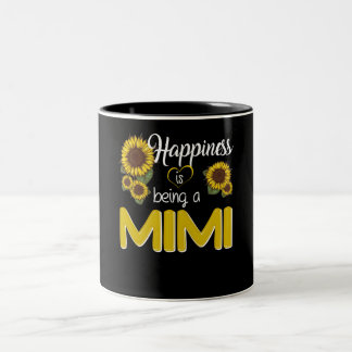 Caneca De Café Em Dois Tons Mimi Gift | A Felicidade É Um MiMi Girassol