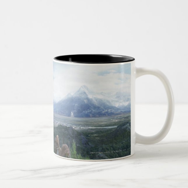 Caneca De Café Em Dois Tons Minas Tirith na View (Direita)