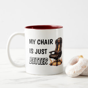 Caneca De Café Em Dois Tons Minha Cadeira É Melhor Cadeira Engraçada de Jogo