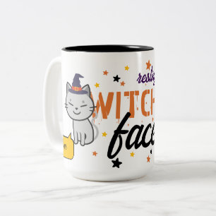 Caneca De Café Em Dois Tons Minha Cara de Bruxa Relaxada É Fofa   Estrelas, Ga
