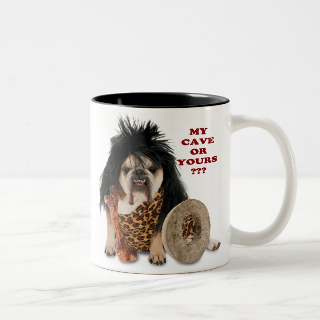 Caneca De Café Em Dois Tons Minha caverna ou sua? (Direita)