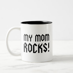 Caneca De Café Em Dois Tons Minha mãe Rocks! Coffee Mug