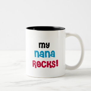 Caneca De Café Em Dois Tons Minha Nana Rocks T-shirts e presentes