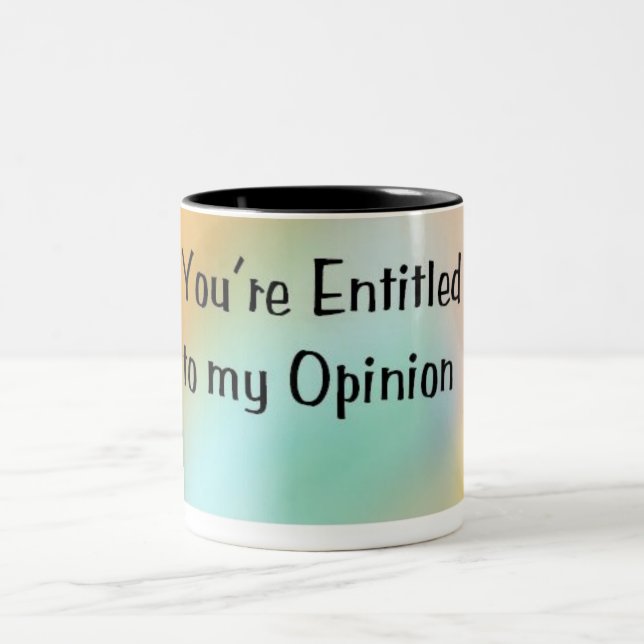 Caneca De Café Em Dois Tons Minha opinião (Centro)