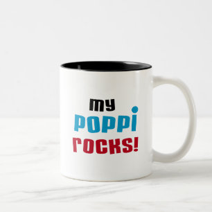 Caneca De Café Em Dois Tons Minha Poppi Rocks T-shirts e presentes