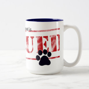 Caneca De Café Em Dois Tons Minha raça favorita é salvada