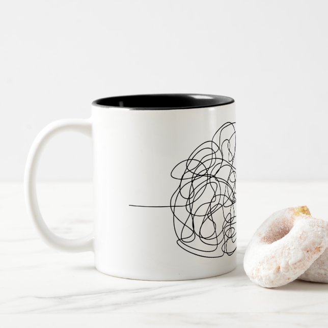 Caneca De Café Em Dois Tons Minha Vida (Com Donut)