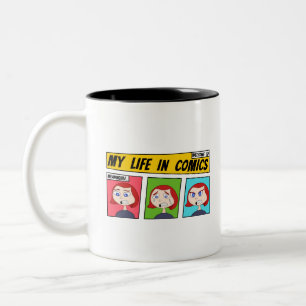 Caneca De Café Em Dois Tons Minha Vida Nas Histórias em quadrinhos