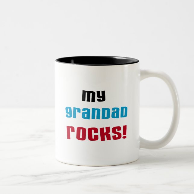 Caneca De Café Em Dois Tons Minha vovó Rocks T-shirts e presentes (Direita)