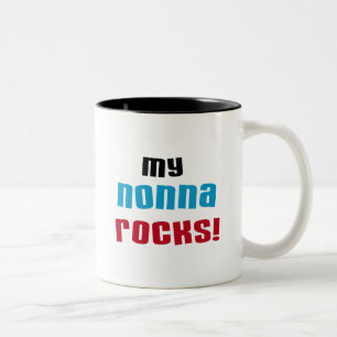 Caneca De Café Em Dois Tons Minhas camisetas e presentes de nonna Rocks