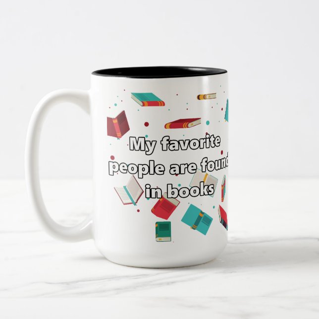 Caneca De Café Em Dois Tons Minhas pessoas favoritas... (Esquerda)