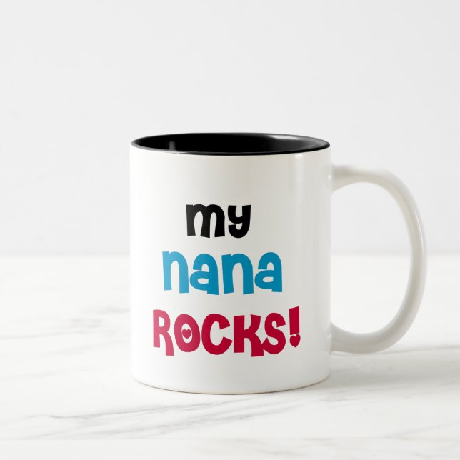 Caneca De Café Em Dois Tons Minhas rochas de Nana (Direita)