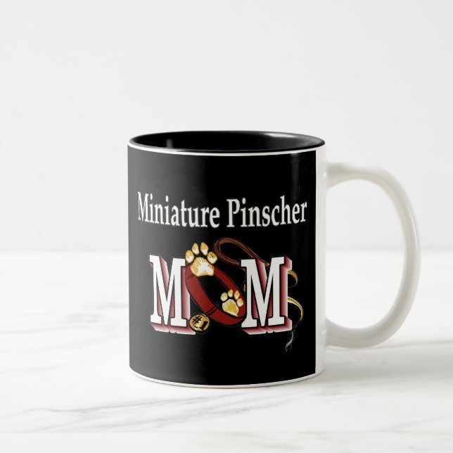 Caneca De Café Em Dois Tons Miniatura Pinscher Mãe Mug (Direita)