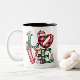 Caneca De Café Em Dois Tons Minimal Golden Christmas Tree Card | Elegant Holid