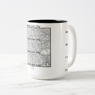Caneca De Café Em Dois Tons Minimalist City Map Mug EUROPE