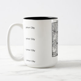 Caneca De Café Em Dois Tons Minimalist City Map Mug EUROPE