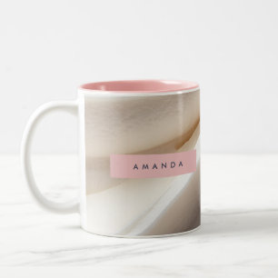 Caneca De Café Em Dois Tons Minimalista de espiral Elegante Personalizado