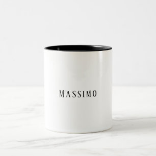 Caneca De Café Em Dois Tons Minimalista Elegante Clássico Profissional Simples