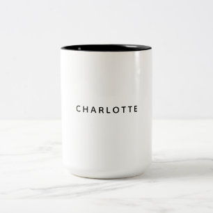Caneca De Café Em Dois Tons Minimalista Elegante Clássico Profissional Simples