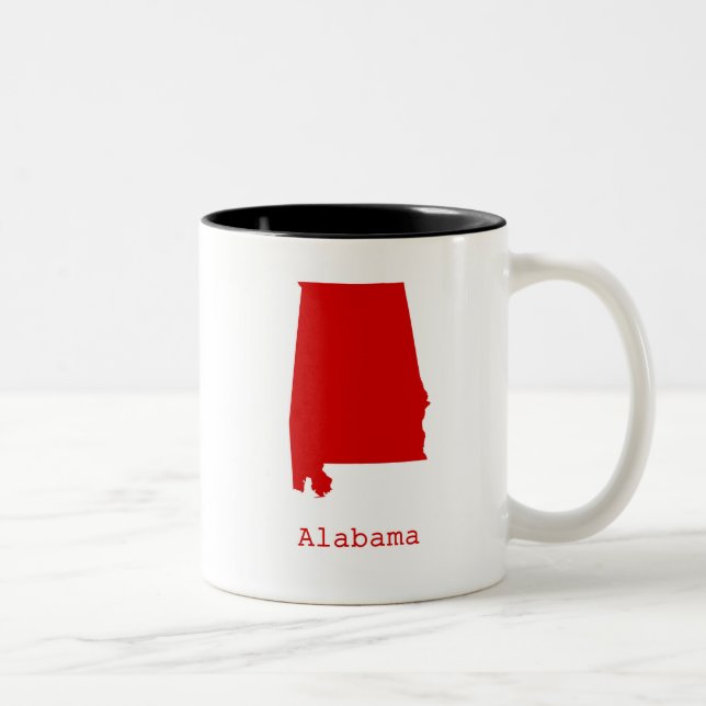 Caneca De Café Em Dois Tons Mínimo Alabama Estados Unidos (Direita)