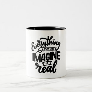 Caneca De Café Em Dois Tons Mínimo de Tempo de Café com Marcação do Quadro