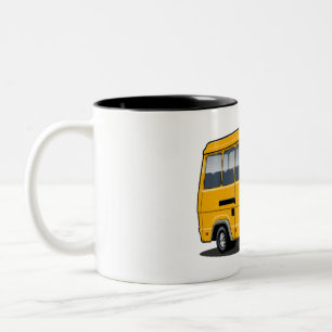 Caneca De Café Em Dois Tons Miniônibus Cartoon