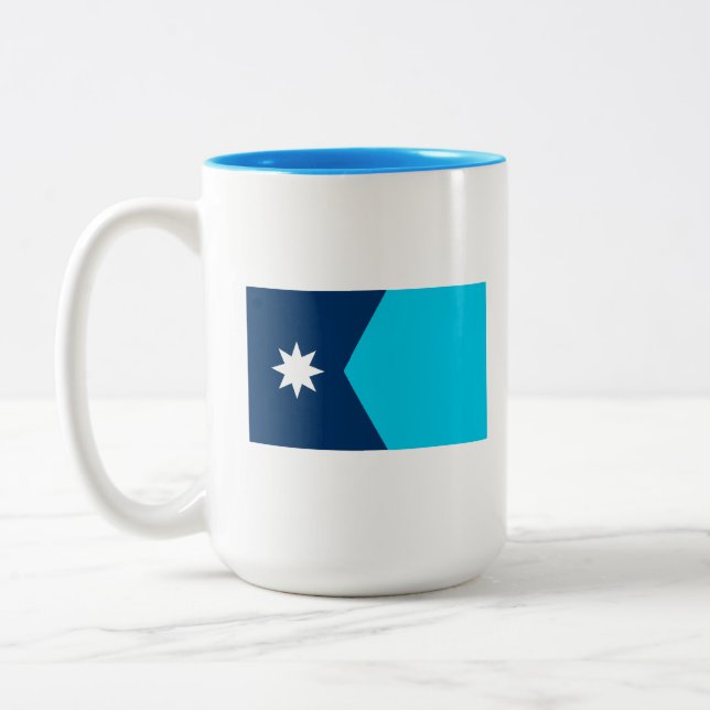 Caneca De Café Em Dois Tons Minnesota State Flag Mug (Esquerda)