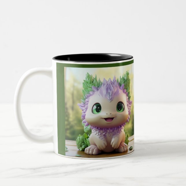 Caneca De Café Em Dois Tons Minty, o Axolote encantador (Esquerda)