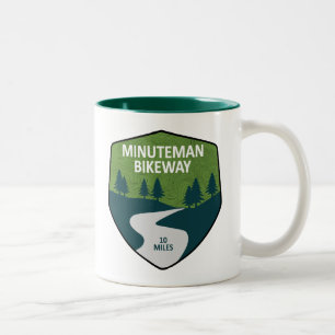 Caneca De Café Em Dois Tons Minuteman Bikeway Boston Massachusetts