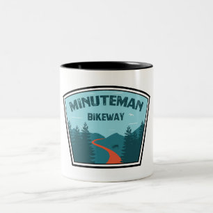 Caneca De Café Em Dois Tons Minuteman Bikeway Boston Massachusetts