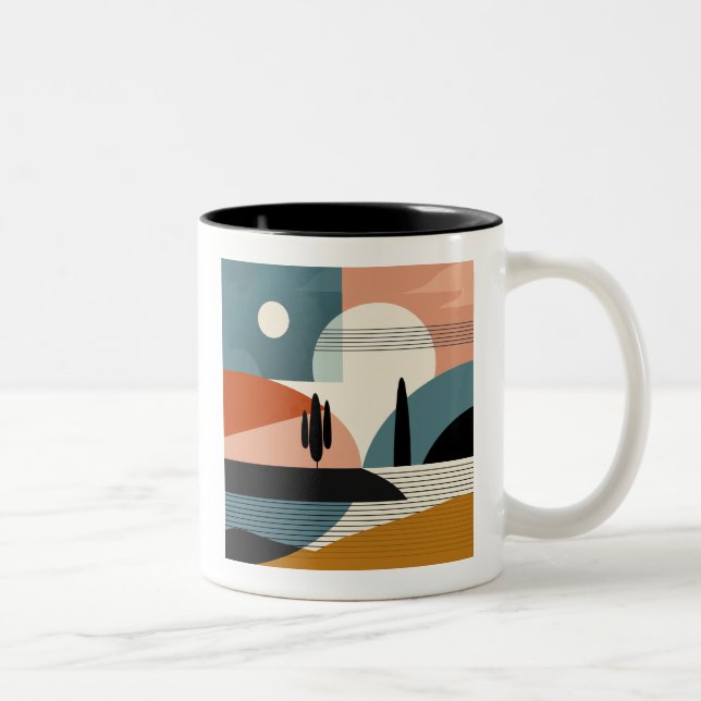 Caneca De Café Em Dois Tons Miragem no Deserto (Direita)