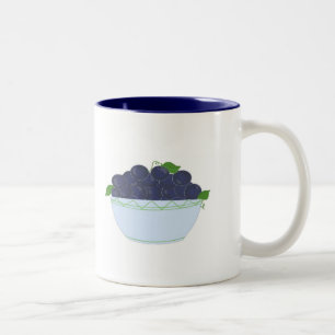 Caneca De Café Em Dois Tons Mirtilos Azuis Silvestres