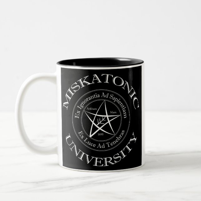 Caneca De Café Em Dois Tons Miskatonic Mug (Esquerda)