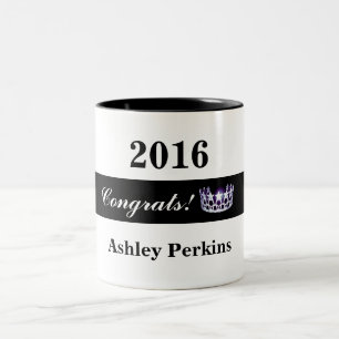 Caneca De Café Em Dois Tons Miss América, estilo americano Pageant Crown Para