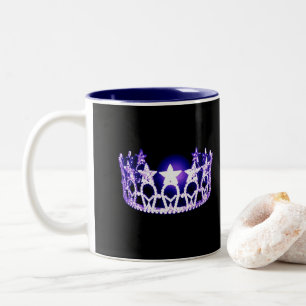 Caneca De Café Em Dois Tons Miss EUA estilo Purple Crown Mug