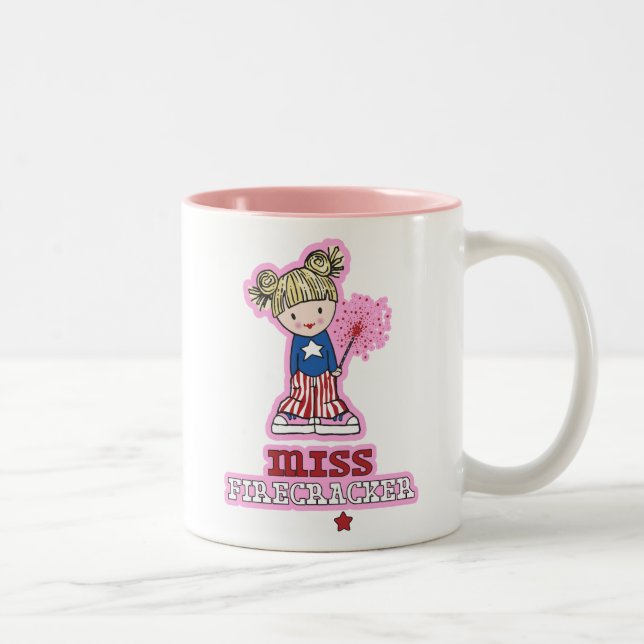 Caneca De Café Em Dois Tons Miss Firecracker Mugs (Direita)