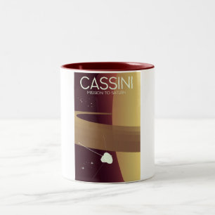 Caneca De Café Em Dois Tons Missão Cassini a Saturno