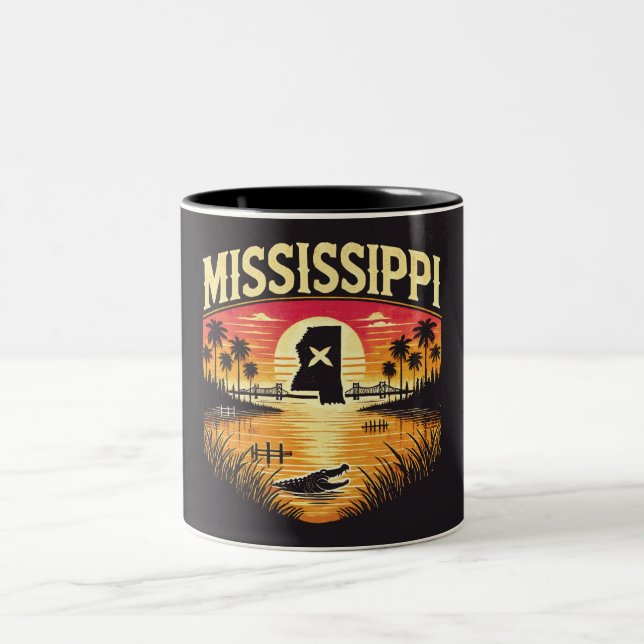 Caneca De Café Em Dois Tons Mississippi (Centro)