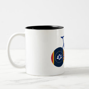 Caneca De Café Em Dois Tons Mississippi Flag Cycling