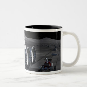 Caneca De Café Em Dois Tons Missões futuras 8 da exploração do espaço