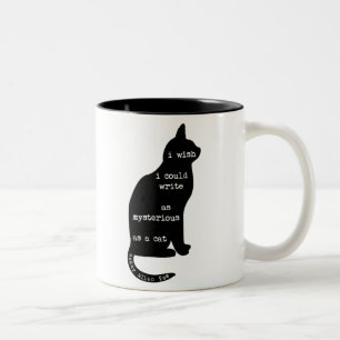 Caneca De Café Em Dois Tons Misterioso como umas citações de Edgar Allan Poe