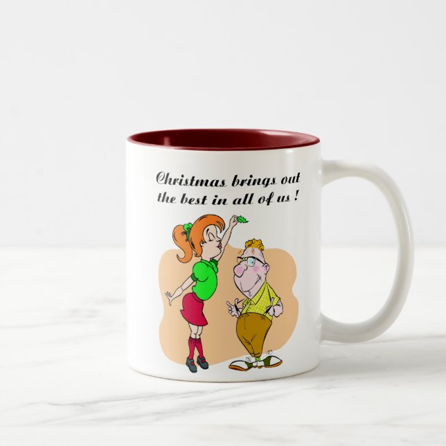 Caneca De Café Em Dois Tons Mistletoe Mug (Direita)