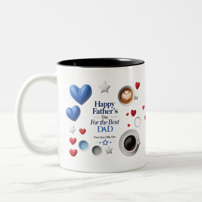 Caneca De Café Em Dois Tons Mistura em negrito - (Esquerda)