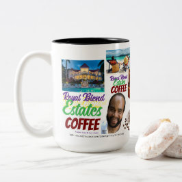 Caneca De Café Em Dois Tons Mistura Real Caneca, 450 ml