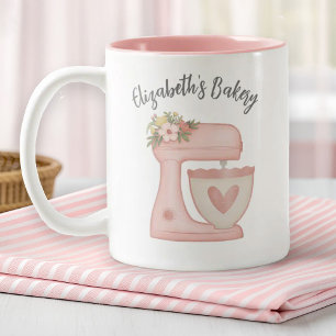 Caneca De Café Em Dois Tons Misturador de produtos para empresas cor-de-rosa-b