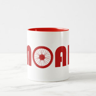 Caneca De Café Em Dois Tons Moab (roda da bicicleta)